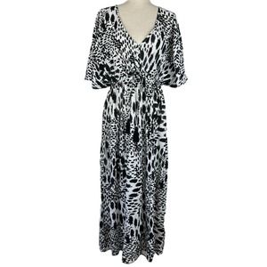 Cost Plus World Market Black and White Maxi Dress